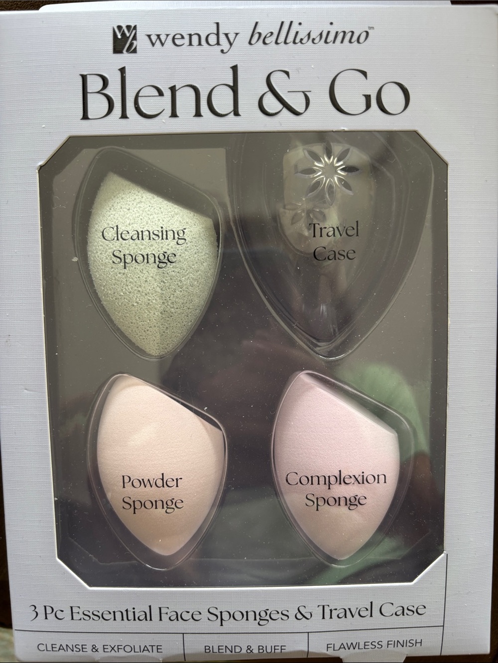 Wendy Bellissimo Blend & Go Face Sponge Set - Green & Light Pink